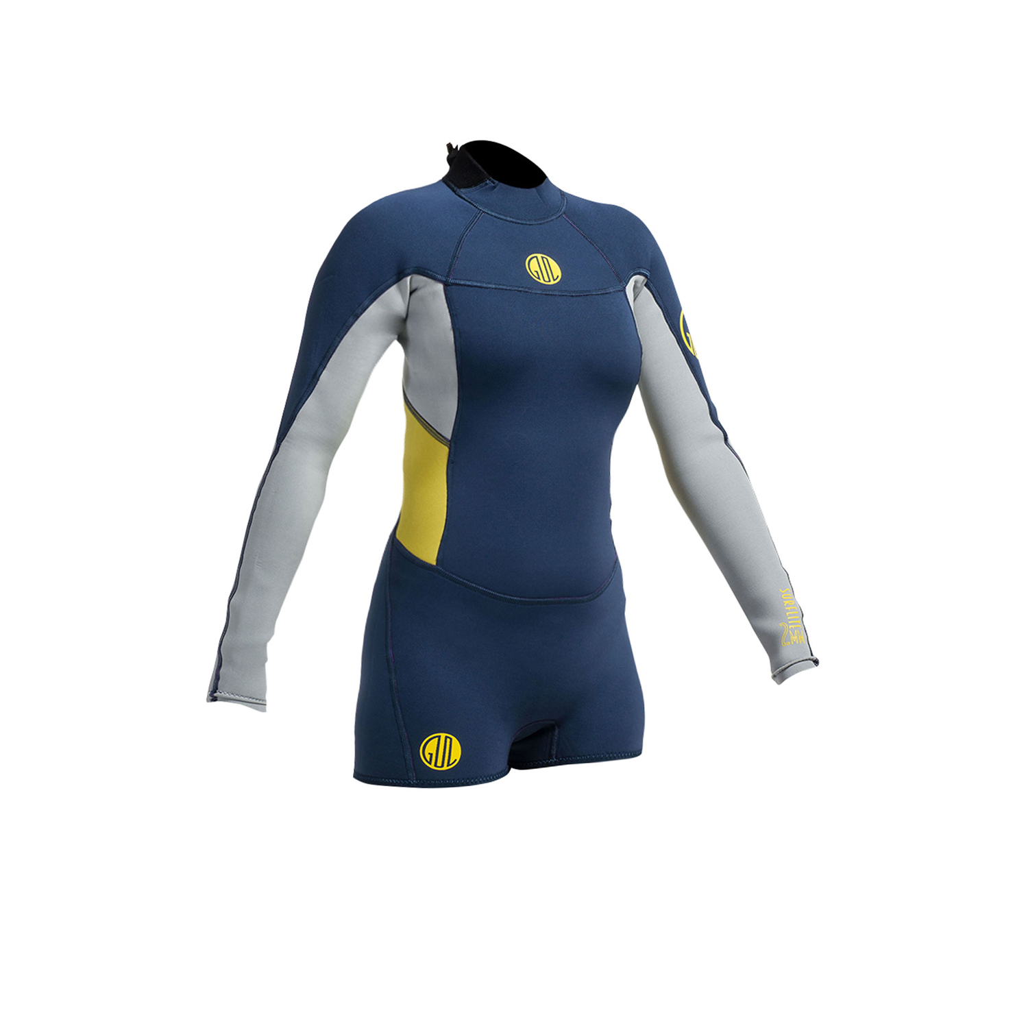 Gul Womens Surflite 2 Millimetri Flatlock Sdl T2 Springsuit - Inchiostro Blu / Blu Fog