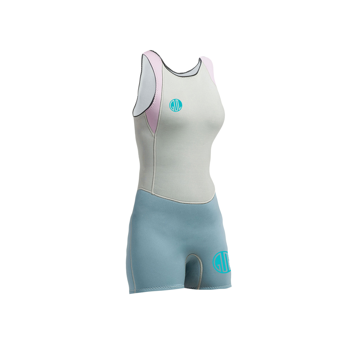 Gul Womens Surflite 3 Millimetri F / L Sdl T2 Shortjane - Bone / Blu Acido