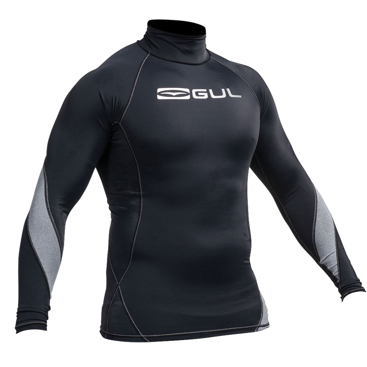 Gul Xola Flatlock Maniche Lunghe Rashguard - Nero