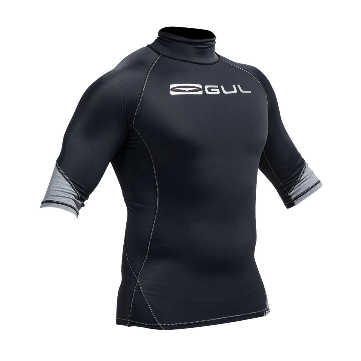 Gul Xola Flatlock Manica Corta Rashguard - Nero
