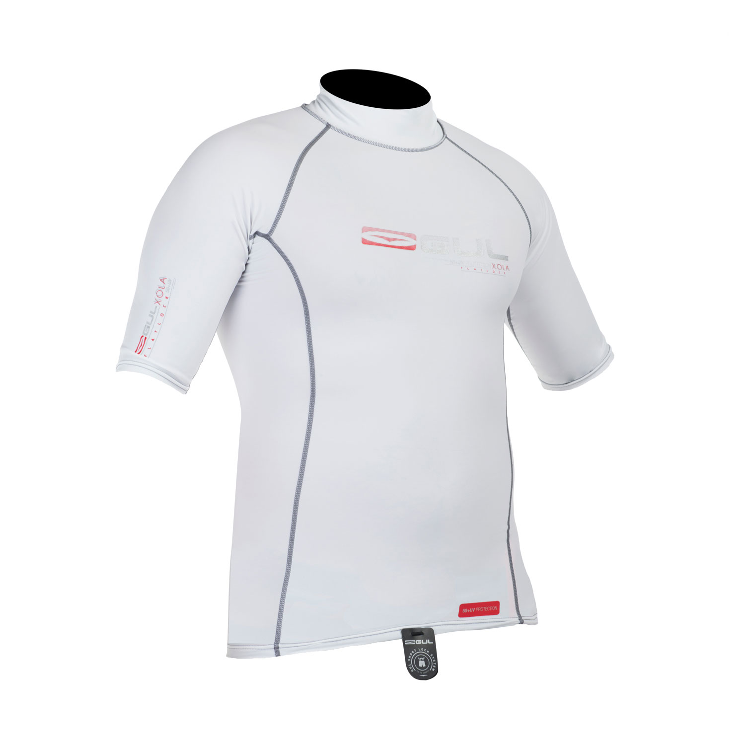 Gul Xola Mens Manica Corta Rashguard 2015 - Bianco