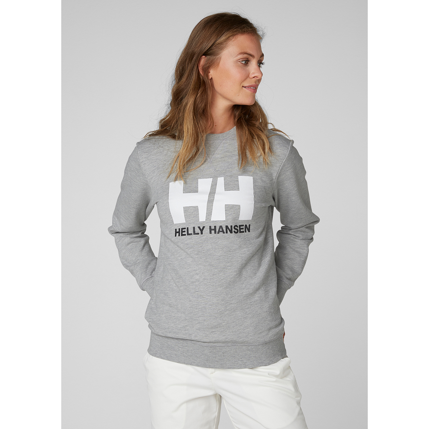 Felpa Con Logo Hh Helly Hansen Womens Logo - Grigio Mélange
