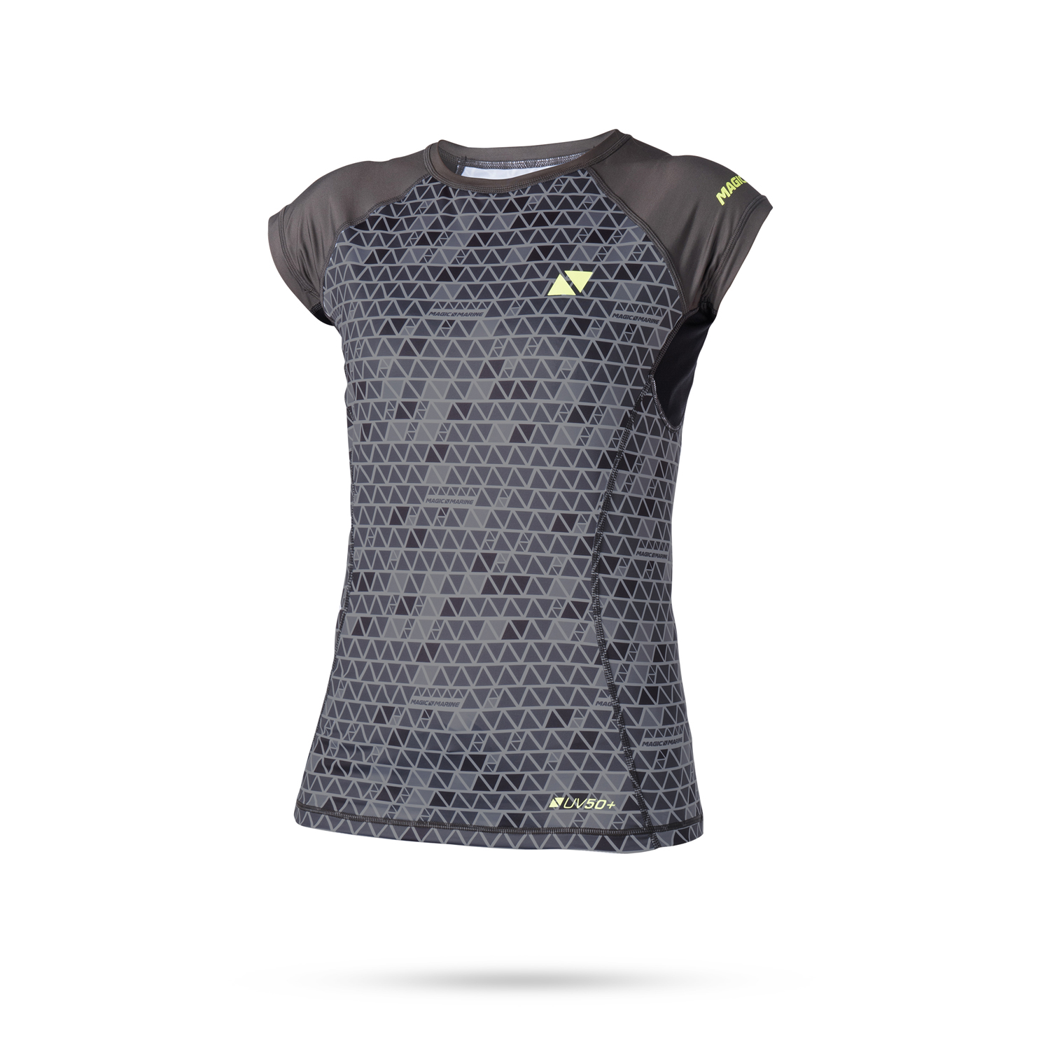 Magic Marine Womens Energia Manica Corta Rashvest - Grigio
