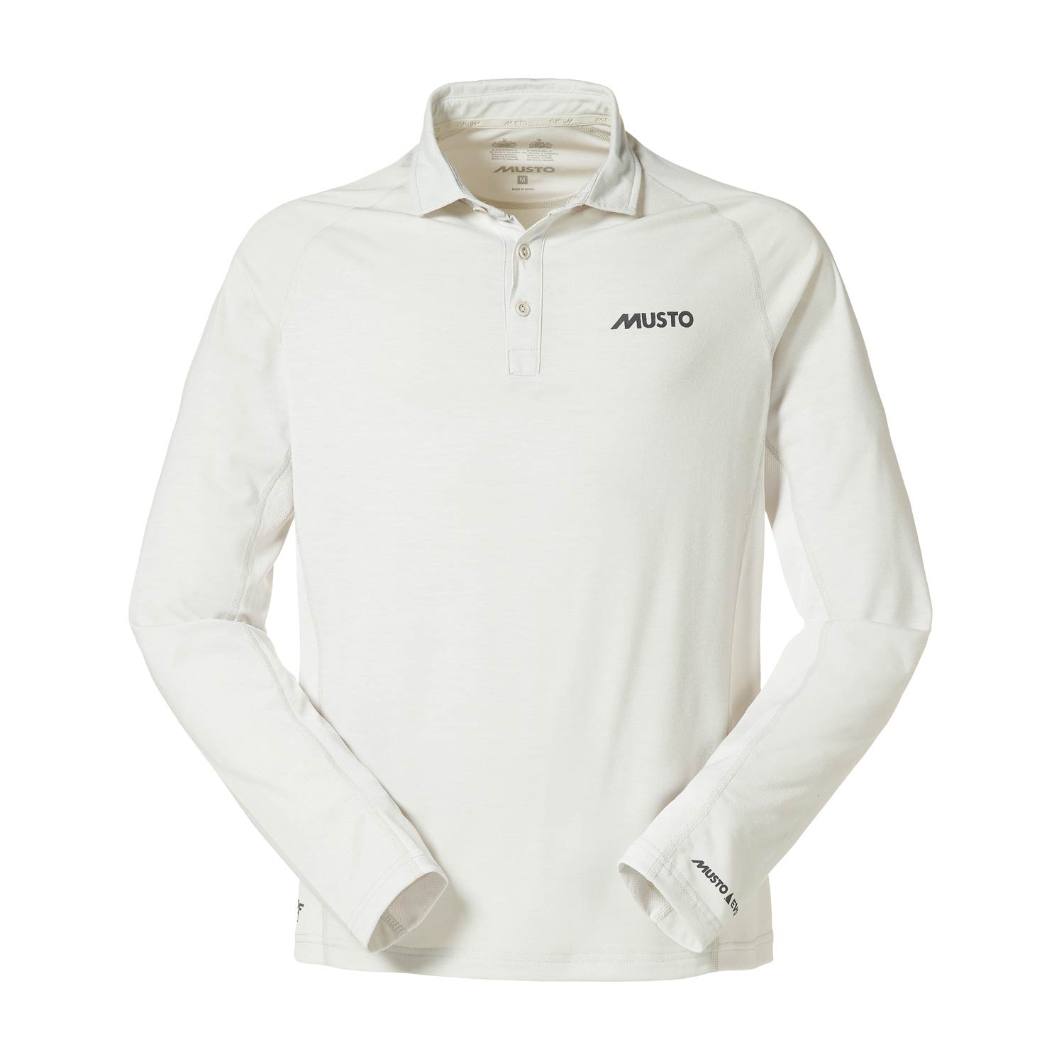 Musto Essential Evolution Ls Uv Fast Dry Polo - Platinum