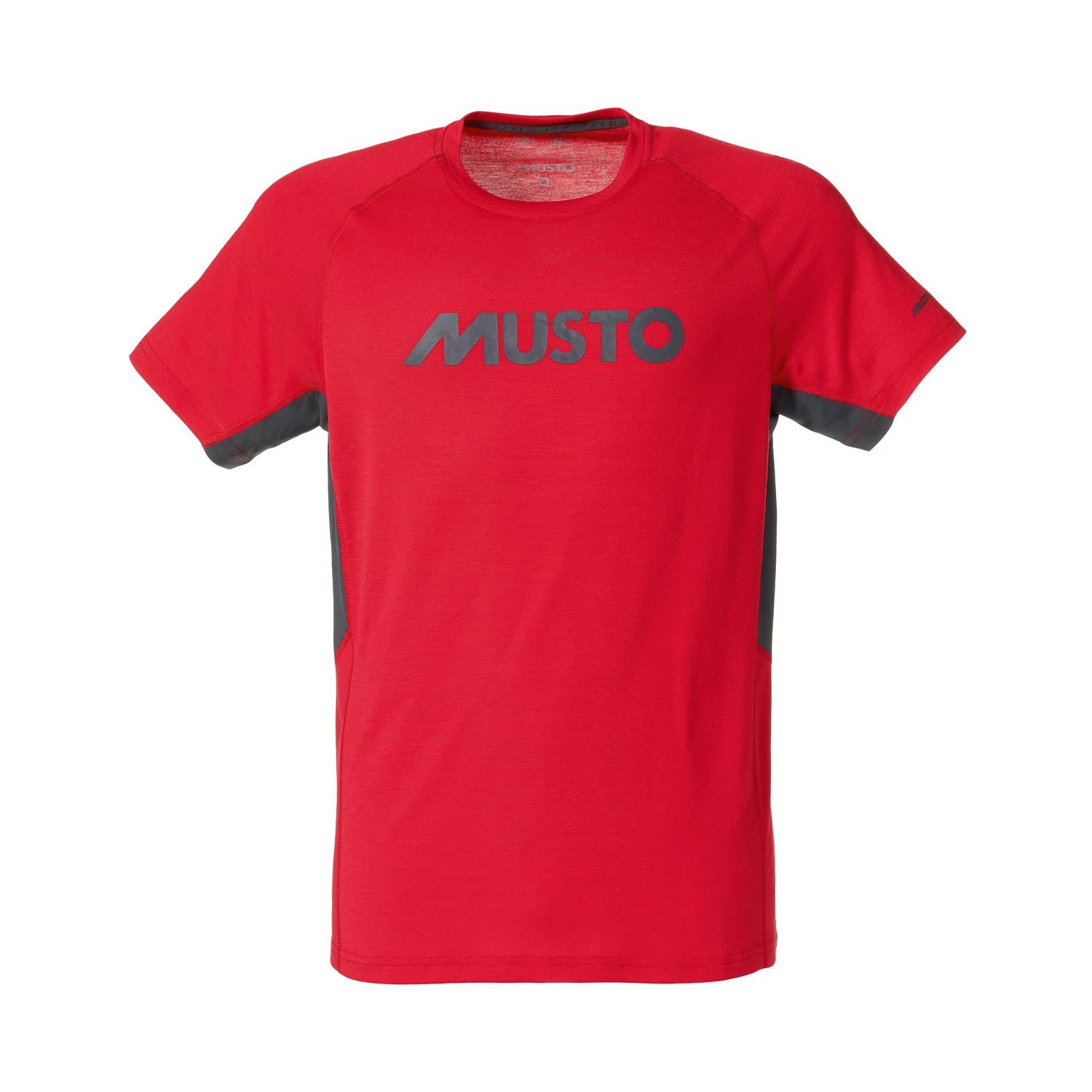 Musto Evolution Uv T-Shirt Dry Fast Essential - True Red / Carbon
