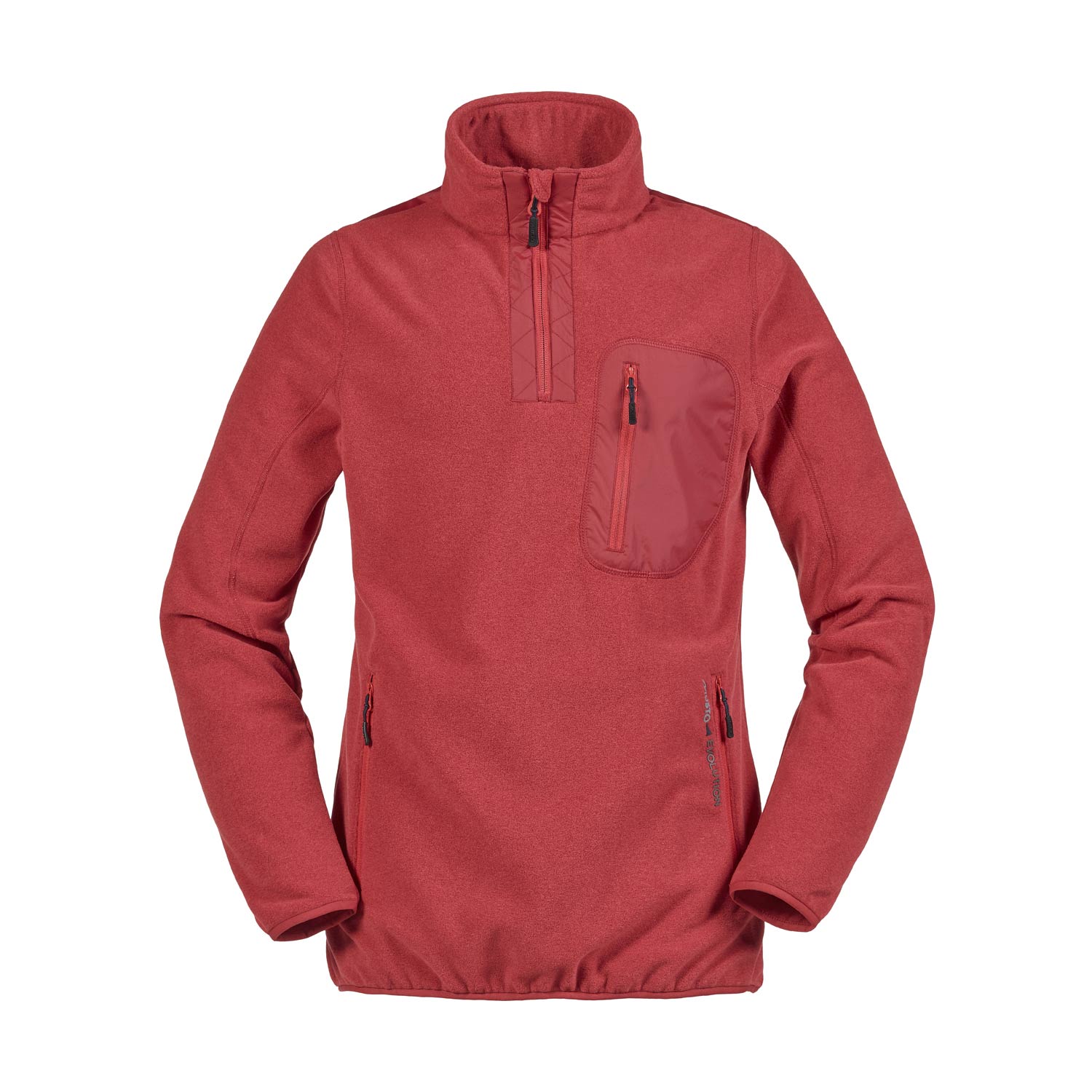 Musto Tundra 1/2 Zip Neck Pile - Rosso / Vero Navy
