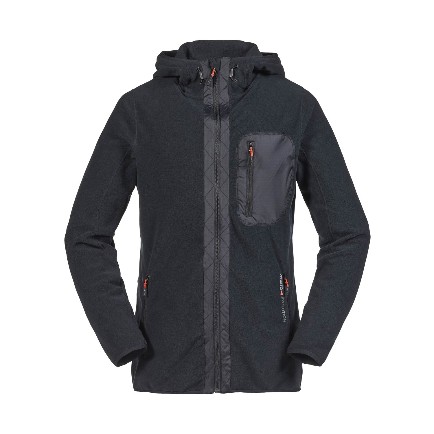Musto Tundra Hoody Pile - Nero / Arancio Fuoco
