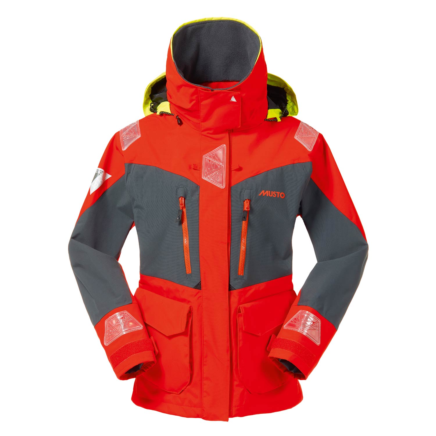 Musto Womens Br2 Offshore Jacket - Fuoco Arancione / Grigio Scuro