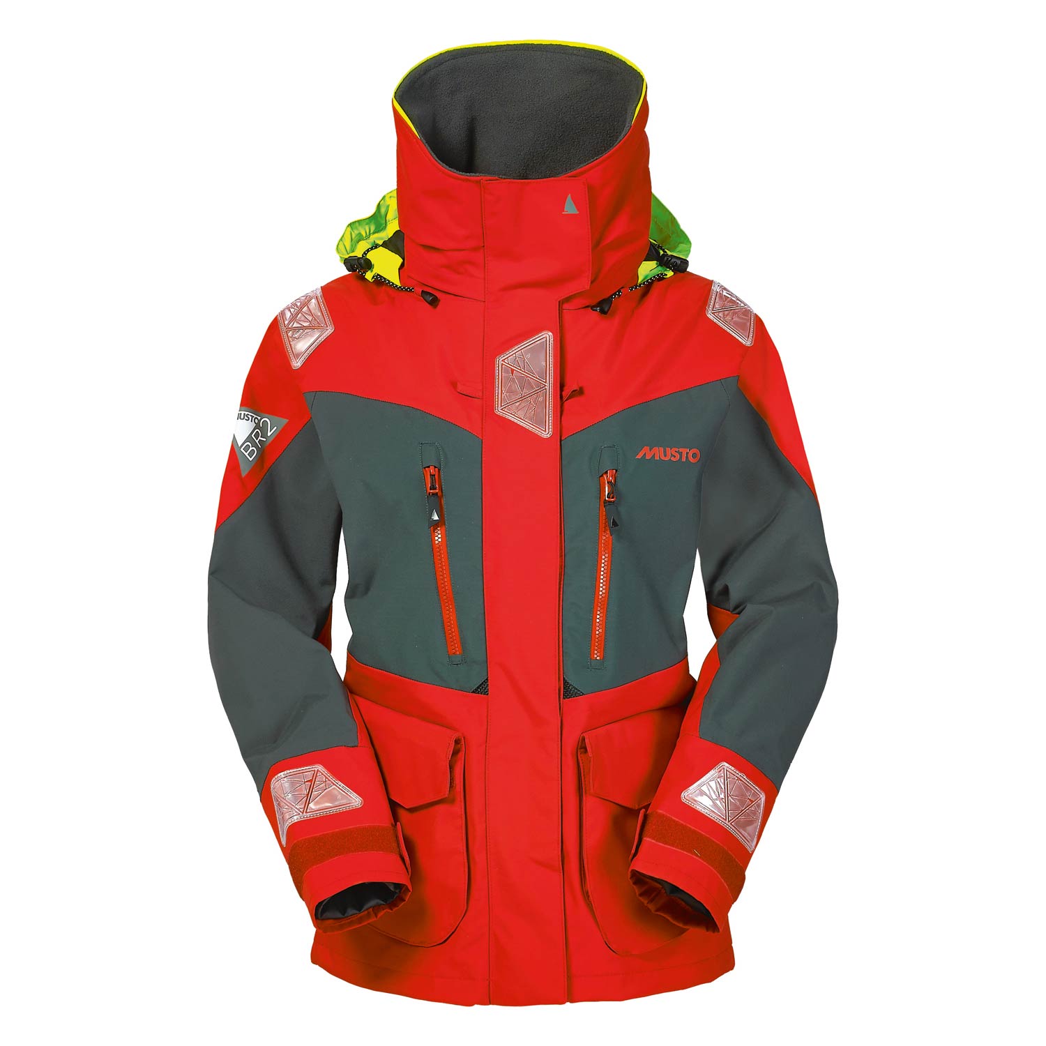 Musto Womens Br2 Offshore Jacket - Rosso / Grigio Scuro