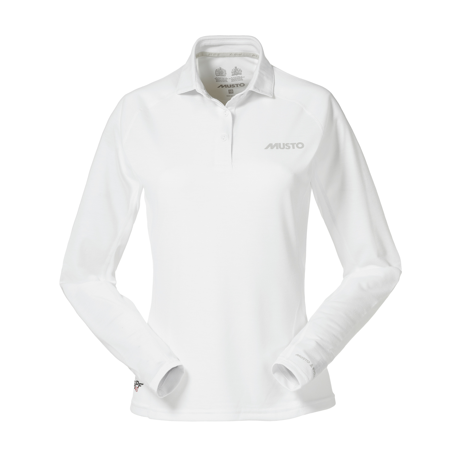 Musto Womens Essential Long Sleeve Uv Fast Dry Polo - Bianco