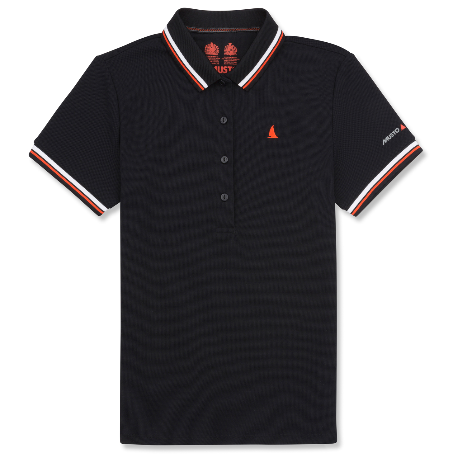Musto Womens Pro Evolution Lite Corta Polo Manica - Nero