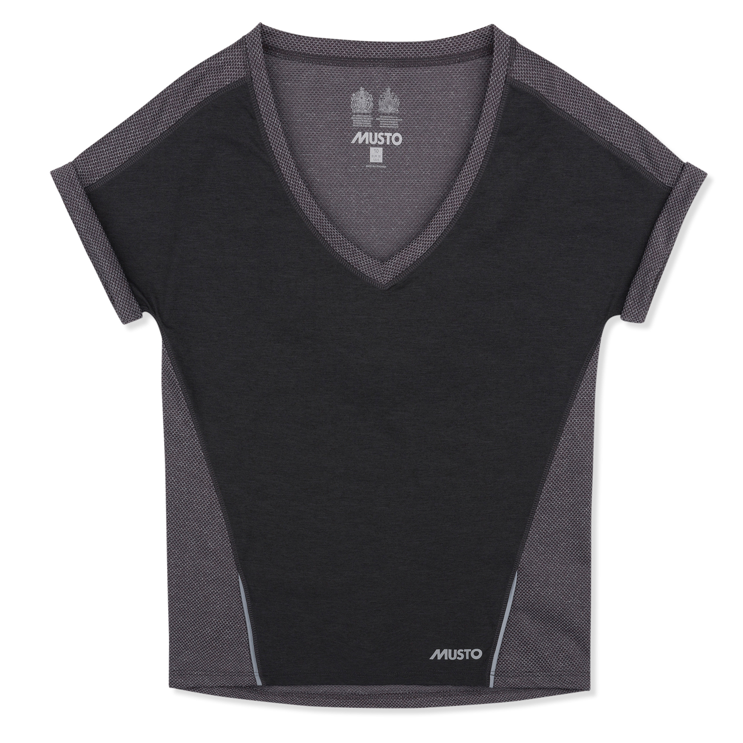 Musto Donne Riflettere Manica Corta T-Shirt - Nera