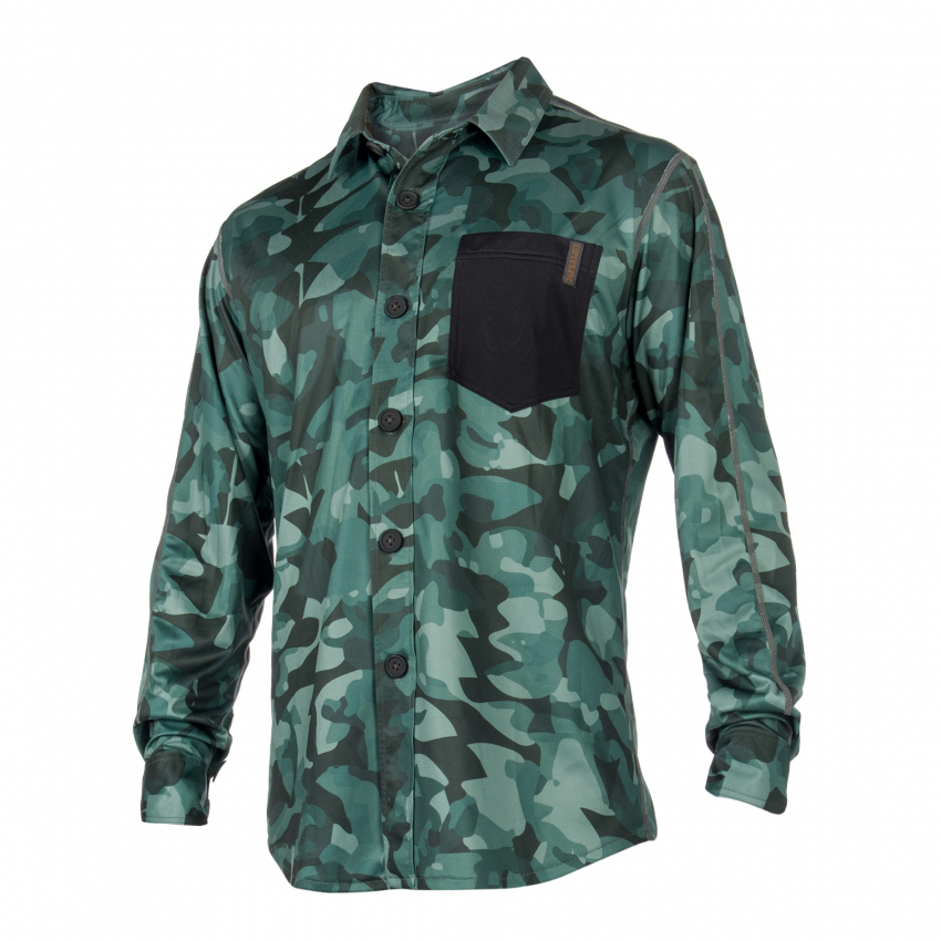 Camicia Mystic Shred Quickdry - Verde Allover