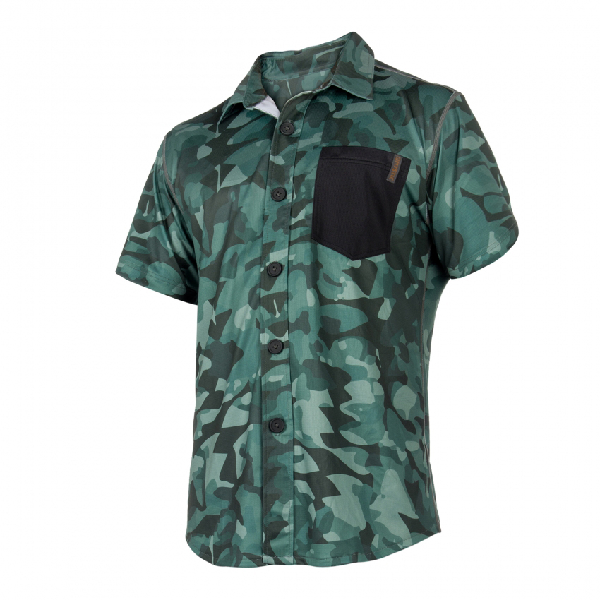 Mystic Shred Blouse Shortsleeve Quickdry - Verde Allover
