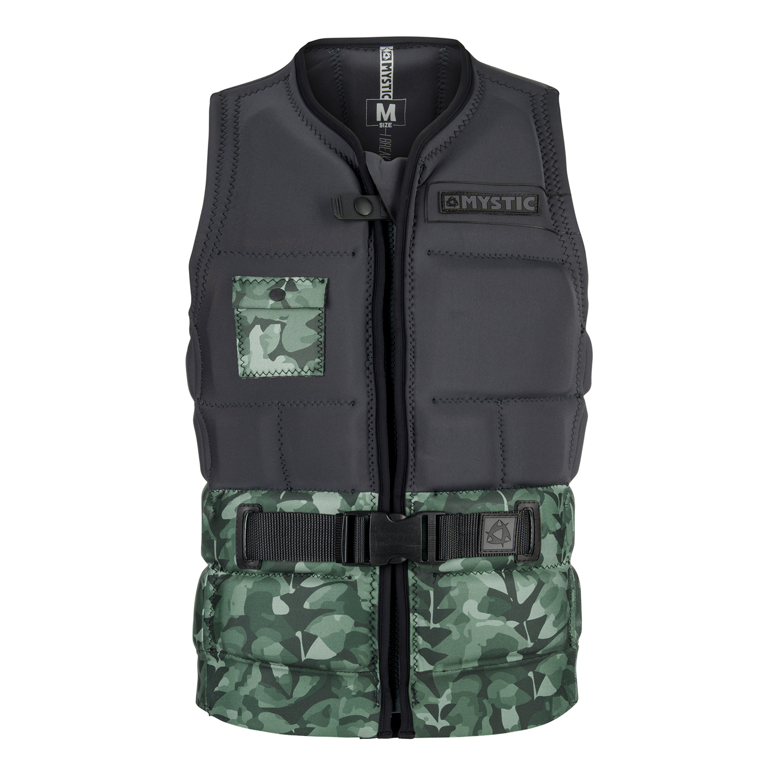 Gilet A Impatto Con Cerniera Frontale Mystic Shred - Verde Allover