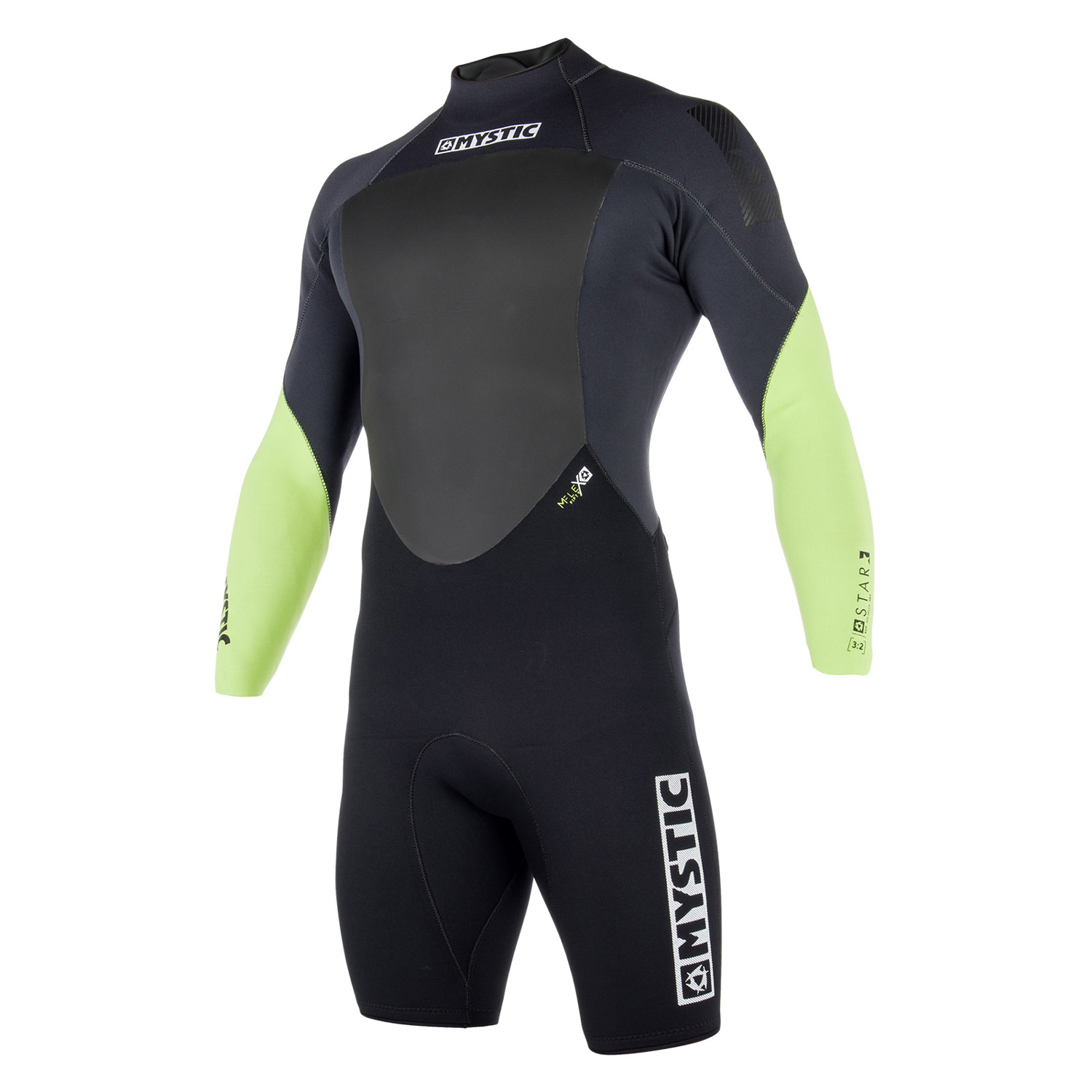 Muta Corta Mystic Star 3 / 2Mm Longarm Zip Shorty - Lime