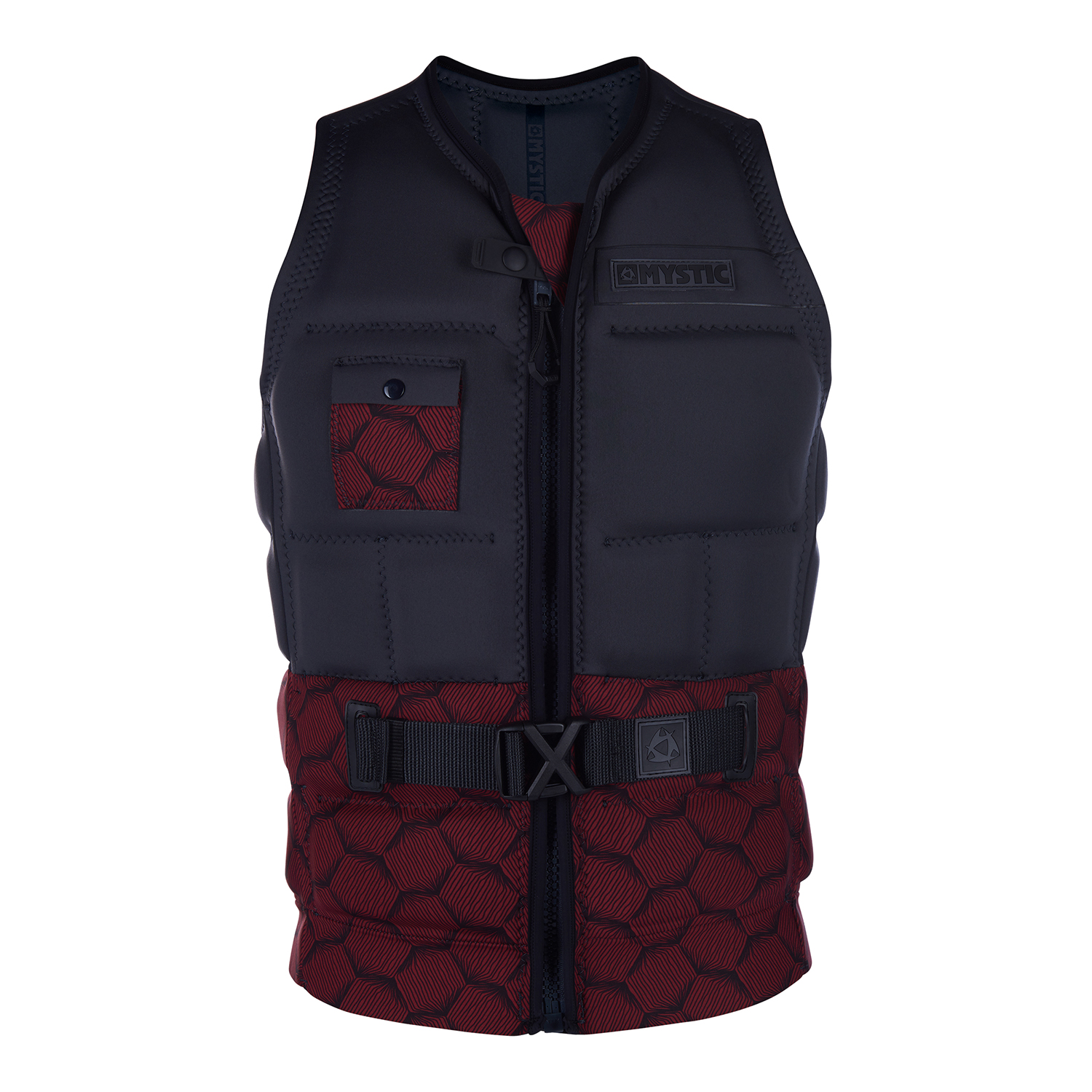 Gilet Effetto Risveglio Mystic Suprem Con Zip Frontale - Rosso Scuro