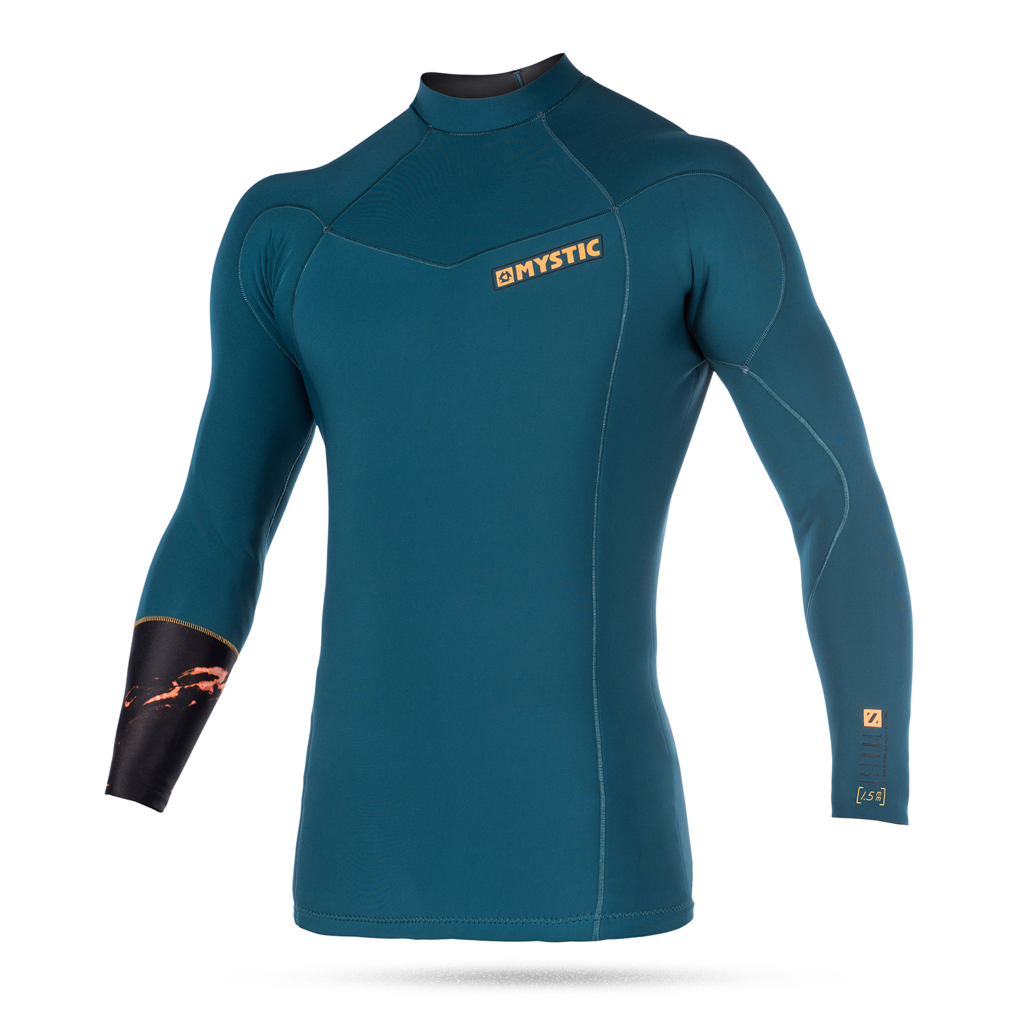 Mystic Pietra Neoprene 1,5 Millimetri Long Sleeve Vest - Arancione