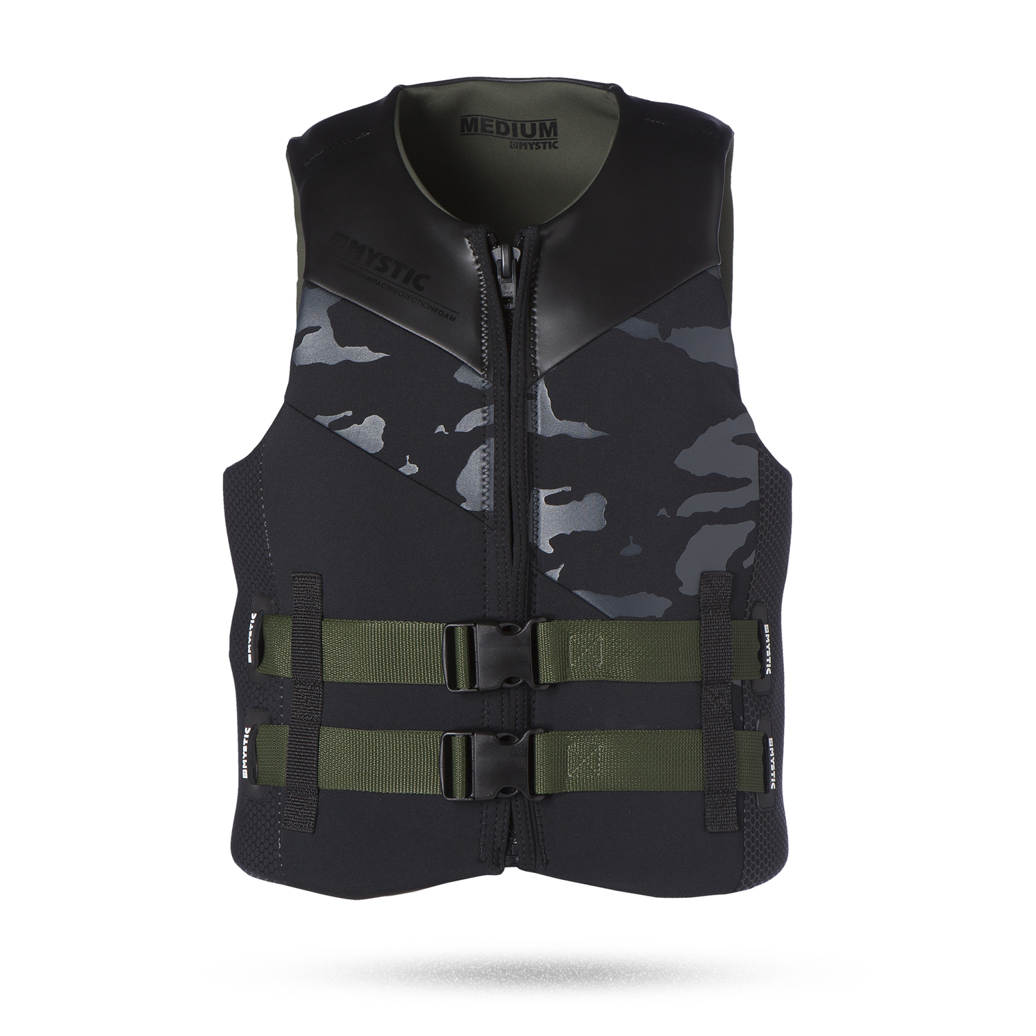 Mystic Stroke Front-Zip Di Galleggiamento Vest - Nero