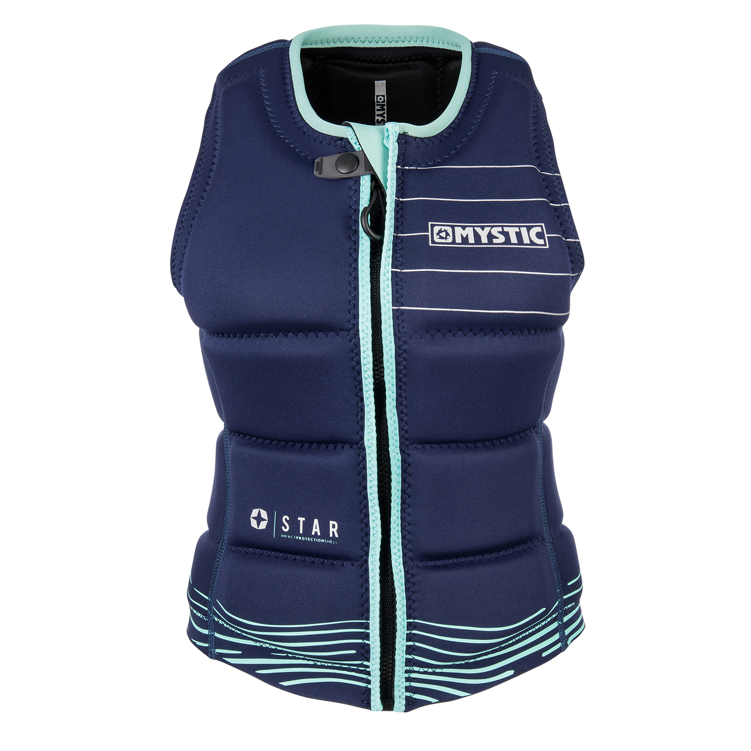 Gilet A Impatto Con Zip Frontale Mystic Woman Star - Blu Scuro