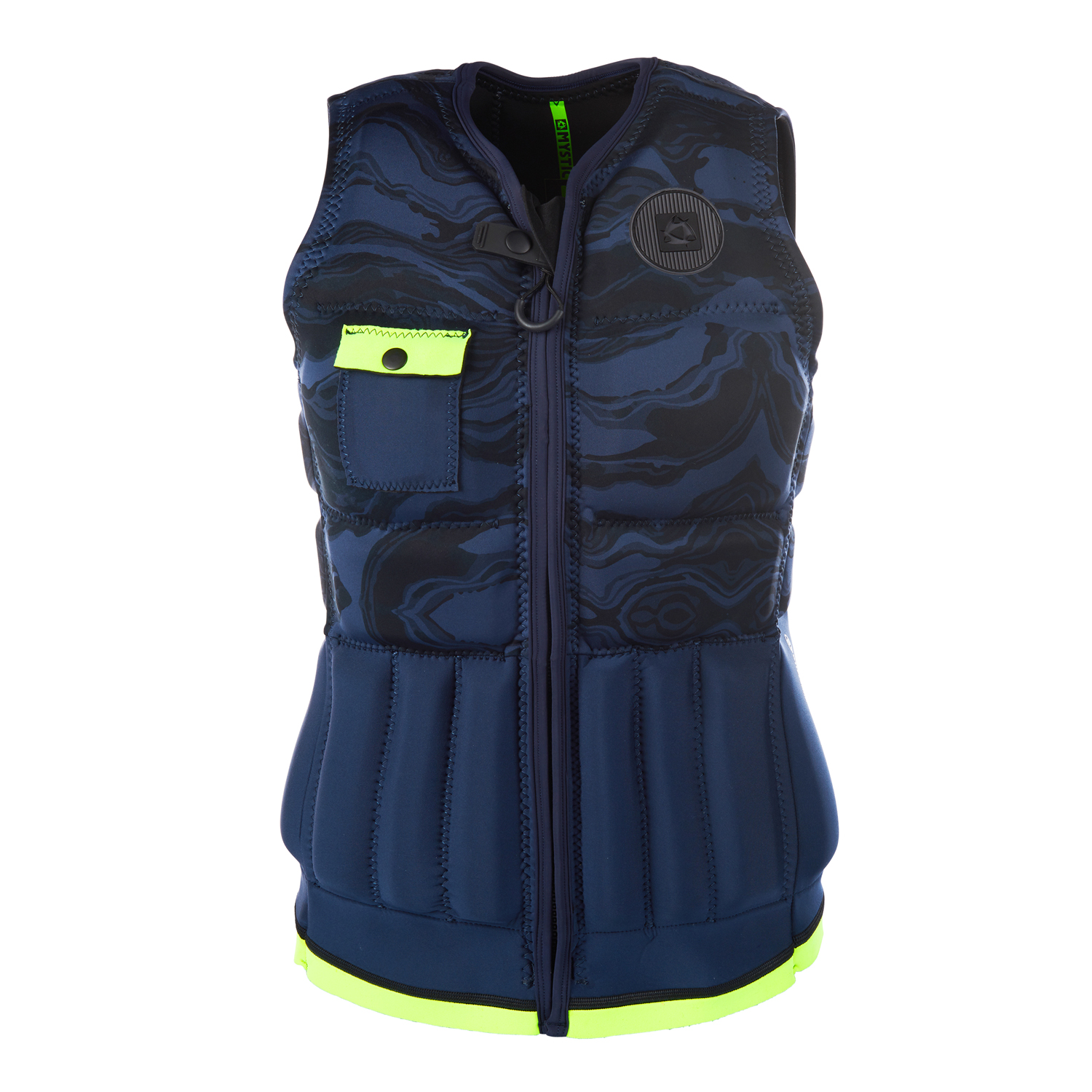 Gilet Impatto Donna Con Risvolto Frontale Diva Mystic Da Donna - Navy / Lime