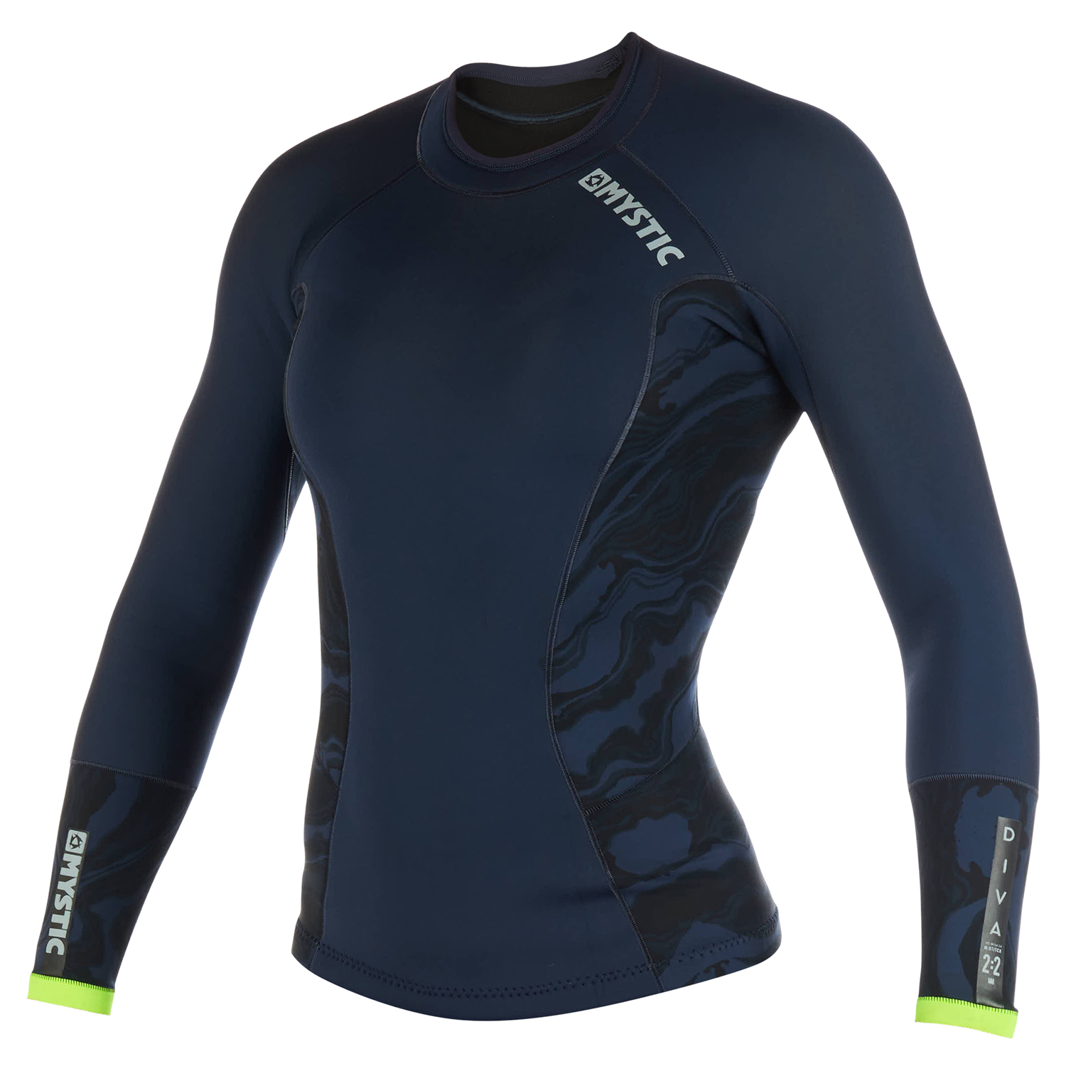 Muta Da Donna Di Mystic Gilet In Neoprene Top - Navy / Lime