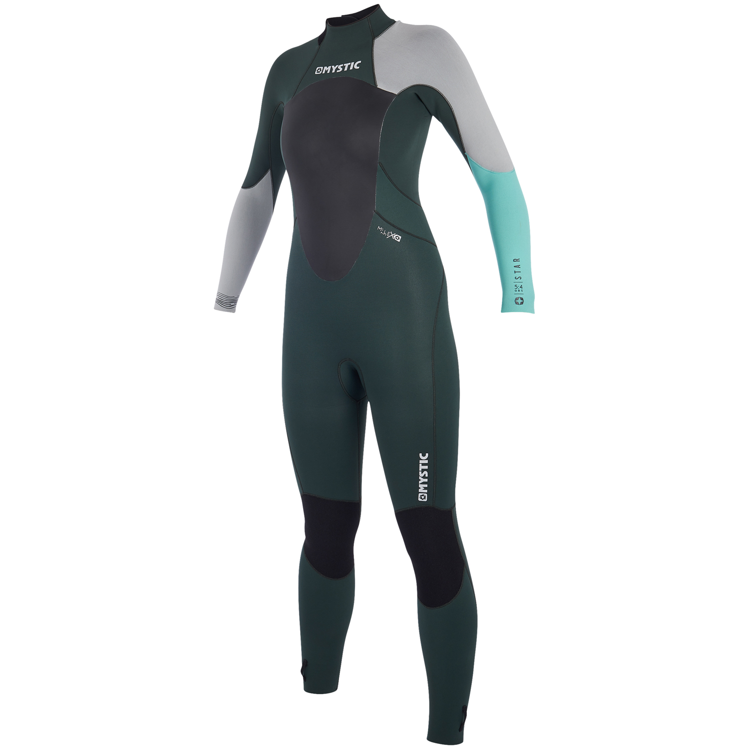 Muta Star Womens Star 5 / 4Mm Back-Zip - Teal
