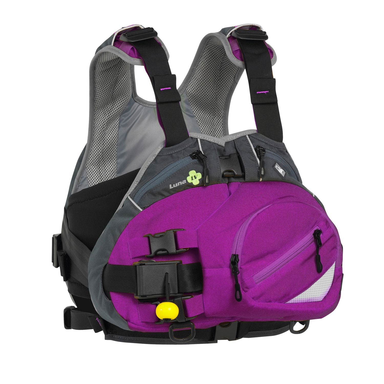 Palm Luna Womens White Water Pfd Galleggiabilità Aid - Plum