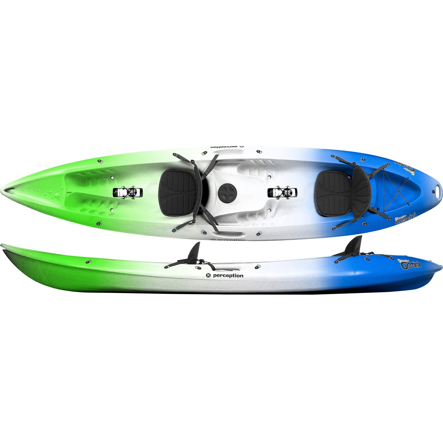 Percezione Scooter Gemelli Tandem Sit On Top Kayak - Lagoon - Inc Sedi