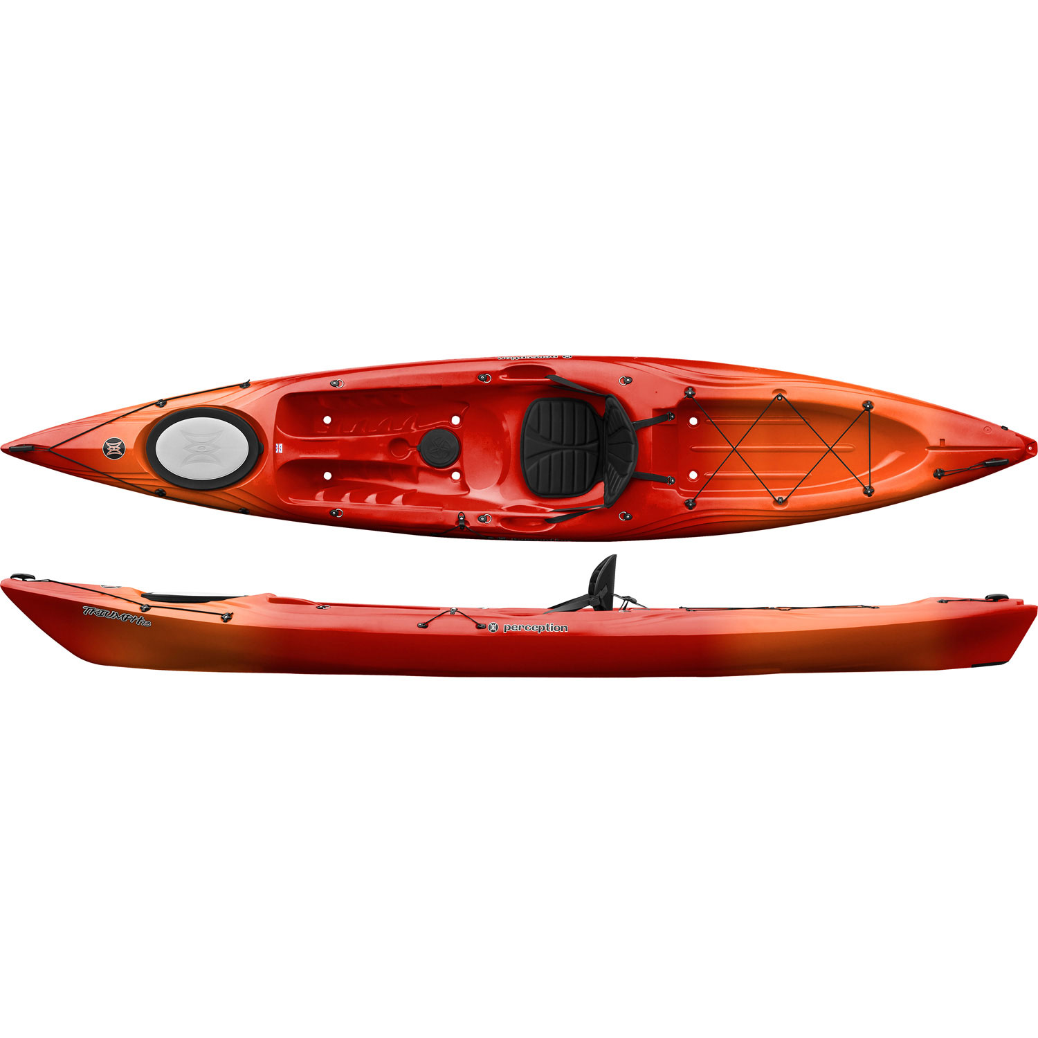 Percezione Triumph 13 Sit On Top Kayak - Rosso / Arancio