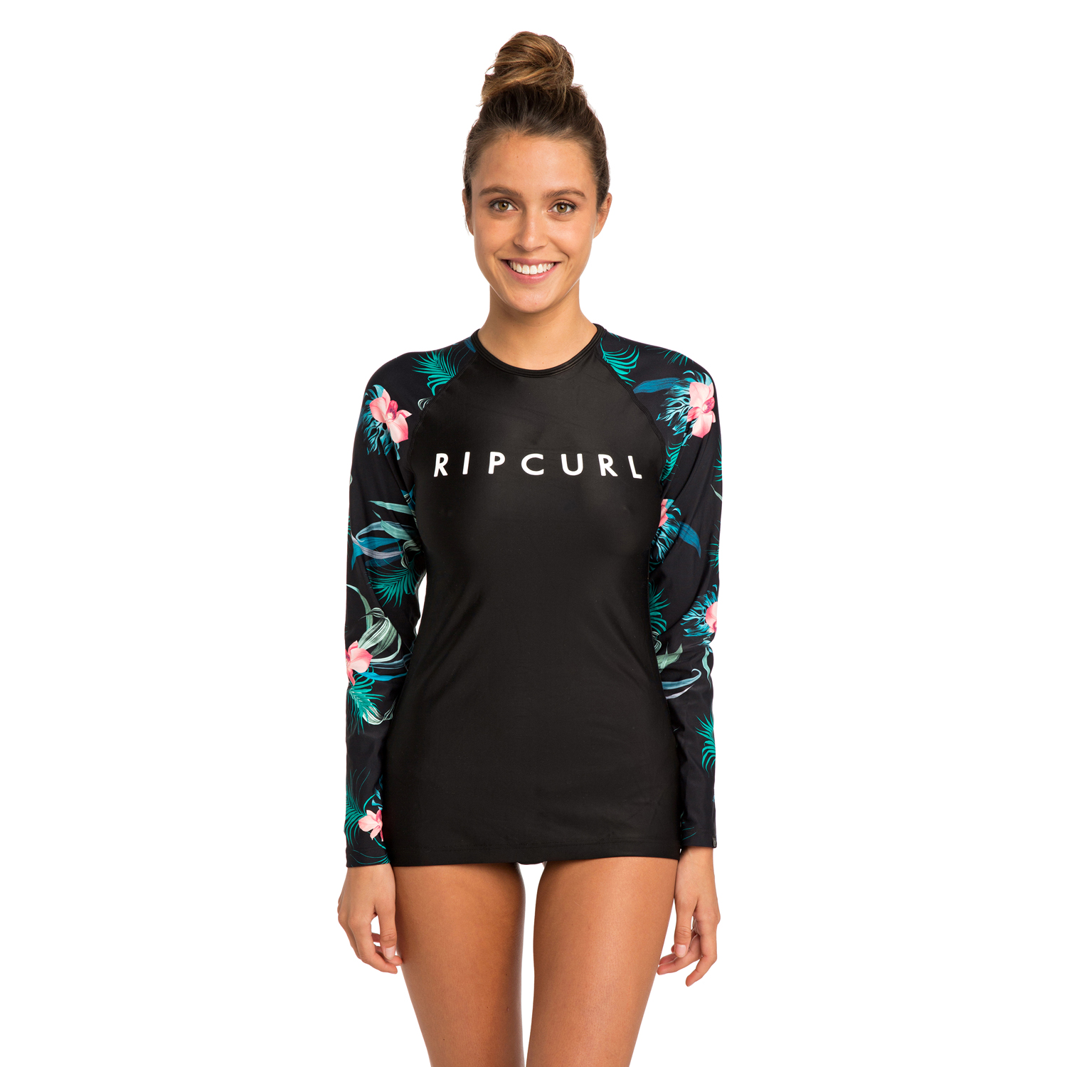 Rip Curl Womens Long Sleeve Cloud Break Relaxed Uv Tee - Nero