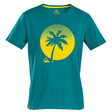 Maglietta Palm Sunset - Verde Acqua - 12593 Maglietta Palm Sunset - Verde Acqua - 12593