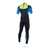 Mystic Star 3/2 Gbs Doppia Zip Frontale Shortarm Muta - Lime