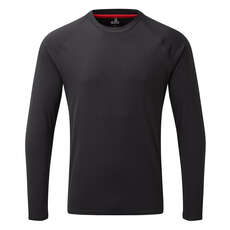 Gill Mens Uv Tec Girocollo Manica Lunga Tee - Carbone Di Legna