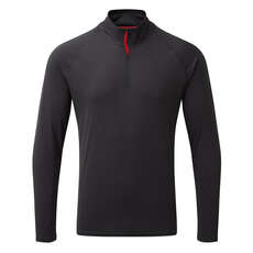 T-Shirt Manica Lunga Con Scollo A Zip Uv Tec Gill Mens - Antracite