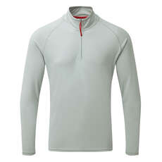 T-Shirt Manica Lunga Con Scollo A Zip Uv Tec Gill Mens - Grigio