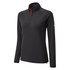 Gill Womens Uv Tec Zip Manica Lunga Tee - Carbone Di Legna