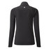 Gill Womens Uv Tec Zip Manica Lunga Tee - Carbone Di Legna