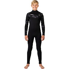 Muta Gul Junior Echo Natur 3/2Mm Chest Zip Flatlock  - Nero/Fumo
