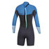 Mystic Womens Short 3 / 2Mm Con Cerniera Piatta Flatarm Longy Shorty - Menthol Blue