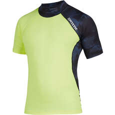 Gilet Rash Manica Corta Mystic Crossfire - Navy / Lime - 200148