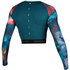 Top Corto A Manica Lunga Mystic Diva Da Donna Rashvest - Teal 190102