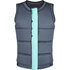 Gilet Mystic Marshall Wake Boarding Con Cerniera Frontale - Nero / Menta