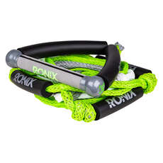 Ronix 25 'bungee Surf Rope Con Manico - Argento / Bianco
