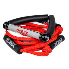 Ronix 25 'bungee Surf Rope Con Manico - Rosso / Argento