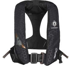 Crewsaver Crewfit + 180N Pro Lifejacket - Black - Luce E Cappuccio Per Imbracatura Automatica