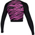 Mystic Womens Diva Longsleeve Crop Rash - Nero / Rosa 210269