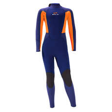 Sola Kids Fire 5 / 4Mm Back Zip Muta - Blu / Arancione A1508