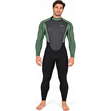 Muta Typhoon Storm3 3 / 2Mm Con Zip Posteriore - Nera / Verde 250775
