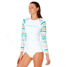 Rip Curl Donna Summer Breeze Ls Uv Rash Top - Bianco - 117Wrv